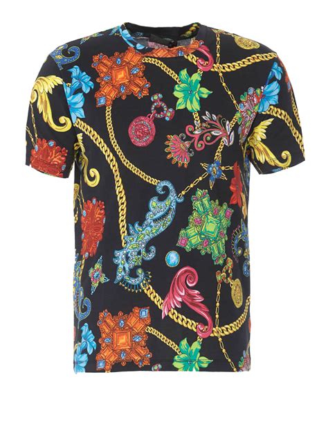 versace flower t-shirt|gianni Versace t shirt.